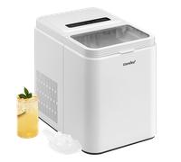 Comfee' RCI12WH1UK(E) Countertop Ice Maker, 12kg in 24H, 8 Ice Bullets in 6-9 minutes, 2 Bullet Ice Sizes, Self-Cleaning Ice Machine with Ice Scoop & Basket, Suitable for Home/Kitchen/Office/Party
