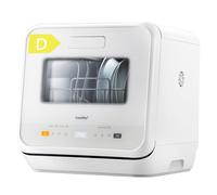 COMFEE' Mini Dishwasher CDWMT201DW-UK Small Table Top Countertop Dishwasher with Built-in 5L Water Tank, Steam Wash, Ventilated Storage, Energy Class D - White