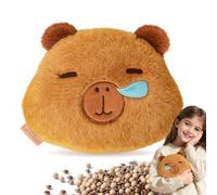 Comfheat Capybara Microwave Heating Pad for Pain Relief, Moist Heat Pack Unscented Hot Compress for Period Cramps, Shoulder, Muscles, Cute Stuffed Animal Heat Pad, Gift for Women Kids, Washable Cover