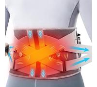 comfheat Cordless Back Heating Pad with Vibration Massage for Back Pain Relief - 10000 mAh Battery Included, Portable Lower Back Massager Wearable, 3 Vibration and 3 Heat, Gift for Mom Dad, 60"