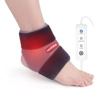 comfheat Heated Ankle Wrap Brace for Arthritis Pain Relief, USB Ankle Heating Pad with 3 Heat Settings, Auto Shut Off, Heat Therapy for Sprains, Strains, Post-Surgical, 1 Pack (Non-Chargeable)