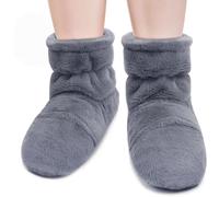 comfheat Microwavable Heating Booties, Feet Warmers Moist Heat Therapy Relieves Cold Feet, Foot Stiffness, Plantar Fasciitis, Tendinitis - Washable Cover, Lavender Scent, Perfect Gifts for Men Women