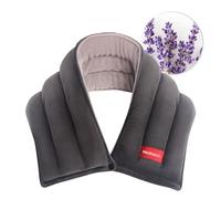 Comfheat Microwaveable Heated Neck Warmer for Pain Relief, Weighted Moist Heated Neck Wrap Warmer, Cold Hot Compress with Lavender Aroma, Microwave Heated Wheat Bag for Sore Miscle Relief(25"×5.7")