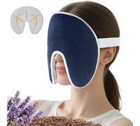 Comfheat Moist Heat Face Heating Pad for Sinus Relief, Washable Cover with Lavender Aromatherapy, Hot & Cold Therapy Weighted Eye Mask for Migraine, Sinus, Headache Relief, Navy Blue