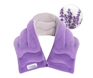 Comfheat Neck Heating Pad Microwavable for Pain Relief, Moist Hot Compress Microwave Neck Warmer Wrap for Sore Muscles Relief, Lavender Aroma, 25 x 5.7 Inches, Purple