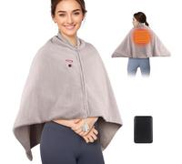 comfheat Portable Heating Pad, Battery Powered Extra Large Heating pad Wearable Heated Shawl Wraps for Office, Travel, Camping, 3 Heat Settings, 5000mAh Battery Included, Fits for Air Conditioning