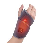 comfheat USB Heated Wrist Wrap for Arthritis & Tendonitis Relief, Wrist Heating Pad Wrap Heat Therapy for Carpal Tunnel Relief, Sprains, Swelling, Hand Pain - Left Right Hand Grey, Auto Shut-off