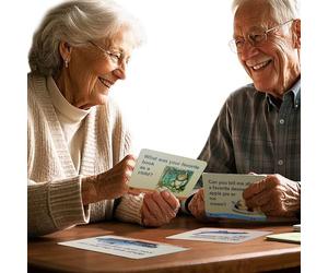 ComfiCare Dementia Conversation Cards: 240 Prompts for Memory, Connection, & Joy - Elderly & Alzheimer's Activities, Caregiver Support