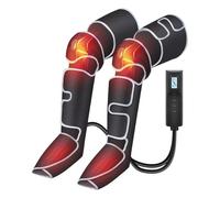 COMFIER Leg Massager Machine, Knee Massager with Heat,4D Kneading Calf Massager,Gifts for Men,Women,Leg Wraps Massage Boots for Relief,3 Heat Settings & 3 Intensities,Black