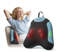 COMFIER Cordless Back Massager for Pain Relief, Back Support Cushion with Heat, Shiatsu Neck and Shoulder Massage Pillow, Rechargeable & Portable for Office, Home Use, BirthdayGifts for Women