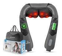 COMFIER Cordless Neck Massager with Heat, Back Massager for Pain Relief deep Tissue, 3D Shiatsu Neck Shoulder Massage Pillow with Carry Bag, Rechargeable Portable, Mens Gifts