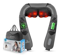 COMFIER Cordless Neck Massager with Heat Back Massager for Pain Relief deep Tissue 3D Shiatsu Neck Shoulder Massage Pillow with Carry Bag Rech
