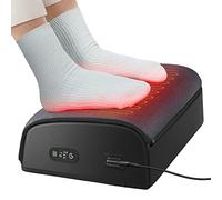 COMFIER Foot Rest with Heat Under Desk, Memory Foam Footrest for Home Office Use, Adujtsable Ergonomic Foot Stand, Support Cushion for Back, Foot Warmer, Gifts for Women Men