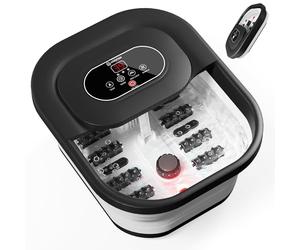 COMFIER Heated Foot Spa Massager, Foot Bath with Vibration, Bubbles, Massage Rollers, Adjustable Temperature for Comfort Home Spa, Gifts for Women Men