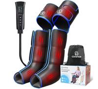 COMFIER Leg Massagers for Pain and Circulation, Whole Leg Massaging with Heat, Thigh Calf and Foot 3 in 1 Compression Boots, 3 Intensities 5 Modes, Birthday Gifts for Women, Men