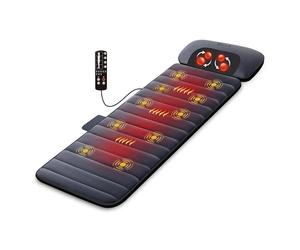 Comfier Massage Mat with Heat Pad,Full Body Massage Bed with Shiatsu Neck Massage Pillow,10 Vibrating Motors & 4 Heating Pads for Back Relief,Massagers for Neck & Back,Gifts for Women,Men
