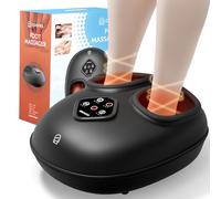 COMFIER Shiatsu Foot Massager with Heat, 4-in-1 Massage Machine Compression, Kneading, Rolling & Heating, Extra Large Foot Fits Up to Size 14, Birthday Gifts for Women Men, Home Office Use