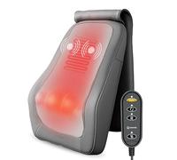 COMFIER Shiatsu Neck and Back Massager with Heat & Vibration, 3D Deep Kneading Back Massage for Pain Relief, Home Office Use,Gift for Her/Him,Gray