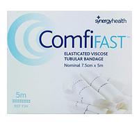 COMFIFAST Elasticated Viscose Tubular Bandage Blue Lines 7.5CMX5M (for Large Limbs) - 7.5CMX5M