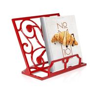 Comfify Decorative Ornament Cast Iron Cook Book Stand - Elegant Cookbook Holder for Kitchen - Adjustable, Durable Decorative Metal Recipe Holder, Bookstand