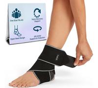 ComfiLife Ankle Brace for Men & Women, Orthopedic Brace - Adjustable Compression Wrap, Ankle Sleeve for Plantar Fasciitis, Tendinitis, Sprain, Swelling, Minor Sprains, Sports, Breathable, One Size
