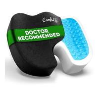 ComfiLife Gel Enhanced Seat Cushion - Office Chair Cushion - Non-Slip Gel & Memory Foam Coccyx Cushion for Tailbone Pain - Desk Chair Car Seat Cushion Driving - Sciatica & Back Pain Relief (Black)