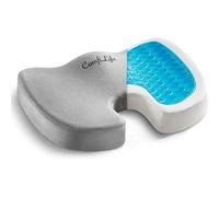 ComfiLife Gel Enhanced Seat Cushion with Non-Slip Bottom - Orthopedic Memory Foam for Tailbone, Back Pain Relief, Office, Driving & Travel