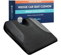 ComfiLumba 4D Breathable Mesh Car Seat Cushion for Driver, Comfy Premium Memory Foam - Wedge Seat Cushion Ideal for Back Sciatica, and Hip Pain Relief