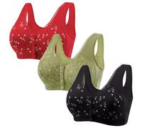 Comfit Bras for Women UK Women Sexy Lace Front Shaping Cup Adjustable Shoulder Strap Large Size Bra European and American Style Bra (F, XXXXL)