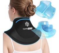 ComfiTECH Dual-Gel 30-Min Cooling Neck Ice Pack Wrap, Extra Long Detachable Cold Pack with Extended Coverage for Cervical, Shoulder and Rib, Reusable Hands-Free Relief for Stiff Neck, Large