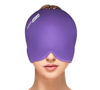 ComfiTECH Head Ice Pack Wrap Cold Cap Cooling Gel Hat, Medium, Purple