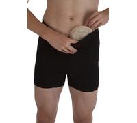 Comfizz Level 1 Ostomy Support Boxer: High Waist, Unisex, Light Support Ideal for Post Surgery (S-M,Black)