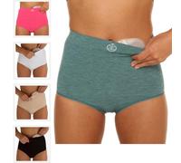 Comfizz Ostomy Level 1 Support Briefs: Women’s, High Waist, Light Support Ideal for Post Surgery (S/M, Teal)