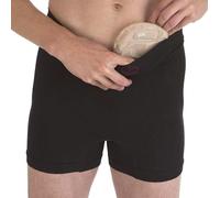Comfizz Ostomy Support Boxer: High Waist, Unisex, Light Level 1, Ideal for Post Surgery, light abdominal support. Soft, Breathable stretch fit - Discreet, Durable, easy care (M/L Black)