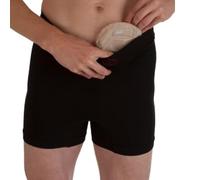 Comfizz Ostomy Support Boxer: High Waist, Unisex, Light Level 1, Ideal for Post Surgery, light abdominal support. Soft, Breathable stretch fit - Discreet, Durable, easy care (S/M Black)