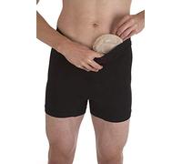 Comfizz Unisex Ostomy/Post Surgery Support Boxers | Level 1/Light Support | High Rise Waist (Black, S/M)