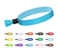 Comflora 100 Pcs Cloth Wristband - Lightweight Disposable Wristbands for Concerts and Parties (Water Blue)