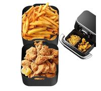 COMFOLIVING Air Fryer Silicone Liners Pot, Silicone Pot Oven Liner Baking Sheet, Airfryer Liners 2pcs, Heat Resistant Baking Pan Fryer Parts & Accessories for Chicken Wings Onion Rings