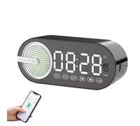 COMFOLIVING Alarm Clock - Alarm Clock with Speaker, Wireless Alarm Clock Vintage Small Speaker for Outdoor Travel at Home