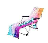 COMFOLIVING Beach Chair Cover, Chair Cover with Side Pocket, Beach Chair Wrap for Summer Beach Chair and Lounge - Chair Protector Tool in Side Pocket Design for Most Lounge Lounger Chairs