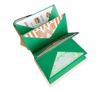 COMFOLIVING Card Holder for Father's Day, Multi Card Case, Tie Card Holder for Father's Day, Father's Day Card Box, Folded Paper Book with Multiple Cards for Father's Day, Green, See