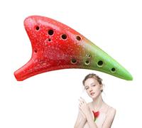 COMFOLIVING Ceramic 12 Holes Ceramic - 12 Hole High C | Classic Ceramic Alto C Colorful Tool for Kids, Beginners Pointed