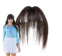 COMFOLIVING Clip-in pony, pony hair clip, Wispy Bangs hair clip, clip-in bangs, bang hair extension, fake bangs, natural hair fringe, fake hair accessories