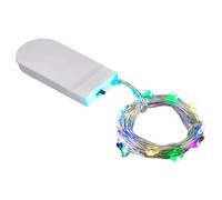 COMFOLIVING Copper Wire LED String Lights - 1m Battery Operated Indoor/Outdoor Fairy Lights for Holidays & Occasions