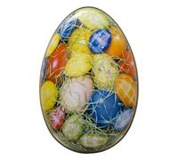 COMFOLIVING Egg Can Box, Egg Shaped Container - Creative Cute Can Filler for Eggs, Painted Egg Holder, Candy Packaging Box for Children's Party Gifts