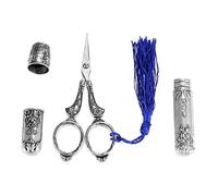 COMFOLIVING Embroidery Scissors Set, Vintage Sewing Scissors Set, Complete Sewing Kit Precision Scissors Thimble - Exquisite Metal Sewing Thimble, Complete Sewing Kit for Crafts