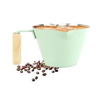 COMFOLIVING Espresso Measuring Cup,Espresso Extraction Cup - 100ml Espresso Shot Jug | Jug Milk Cup with Handle, Double Spout Metal Measuring Cup, Stainless Steel Cup for Coffee