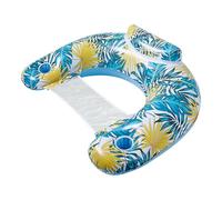 COMFOLIVING Floating Pool Chair, Inflatable Pool Chair | Pool Water Chair with Cup Holder | PVC Floating Water Float, Adult Pool Floats Large Size, Single Layer for Adults