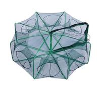 COMFOLIVING Folding Fishing Nets, Cast Net, Minnow Net Crab Trap, Heavy Duty Fishing Net Cage, Versatile Folding Net Cage, 8 Hole Fish Trap