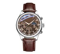 COMFOLIVING Klassische Herrenuhr, Freizeit-Armbanduhr Für Herren, Business-Armbanduhr Für Herren,Klassische Herrenuhr | Lässige Herren-Armbanduhr - Wasserdichte Lederarmbanduhr